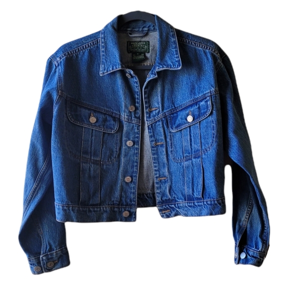 Vintage Ralph Lauren Country Club Polo Jean Denim Jacket Small